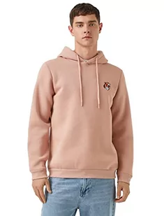 Koton Męska bluza z kapturem Tiger Embroided, Różowy (Bt4), XXL - Bluzy męskie - miniaturka - grafika 1