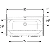 Szafki łazienkowe - Geberit Selnova Umywalka z szafką 80x50,2 cm lava mat 501.257.00.1 - odbiór osobisty: Kraków, Warszawa - miniaturka - grafika 1