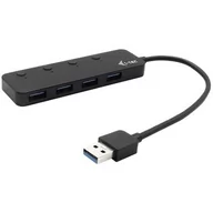 Huby USB - i-Tec USB 3.0 Metal HUB 4 Port with individual On/Off Switches USB hub - 4 - Czarny U3CHARGEHUB4 - miniaturka - grafika 1