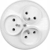 Timex NEFRYT Gniazdo potrójne z/u natynkowe białe NT-36 - Gniazdka elektryczne - miniaturka - grafika 1