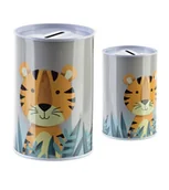 Skarbonki - Elegancka metalowa skarbonka Adi 8x12,5 cm – Multikolorowy design - miniaturka - grafika 1