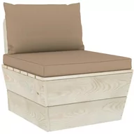 Poduszki ogrodowe - vidaXL Poduszki na sofę z palet 2 szt. kolor taupe tkanina 315060 - miniaturka - grafika 1