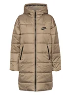 Kurtki damskie - Nike Płaszcz pikowany w kolorze beżowym - miniaturka - grafika 1