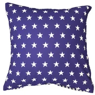 Pościel - Poszewka 50x60 R006 biała granatowa gwiazdki paski 51N 52N - miniaturka - grafika 1