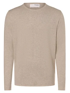 Selected Sweter - SLHRome Mężczyźni Bawełna beżowy marmurkowy, M - Swetry męskie - miniaturka - grafika 1