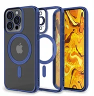 Etui i futerały do telefonów - Etui Do Apple iPhone 15 Pro Do Magsafe, Granatowe, Metal, Clear, Ochronne - miniaturka - grafika 1