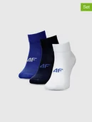 Skarpetki damskie - 4F Skarpety (3 pary) w kolorze białym, czarnym i niebieskim - miniaturka - grafika 1