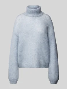 Sweter z dzianiny z golfem model ‘LAMBI’ - Swetry damskie - miniaturka - grafika 1