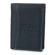 Portfele - Portfel Męski Skórzany z Zapięciem Wild Horse RFID Granatowy - miniaturka - grafika 1