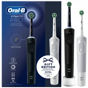 Oral-B Vitality Pro Protect XClean 2szt. Fioletowo-czarny - Szczoteczki elektryczne - miniaturka - grafika 7