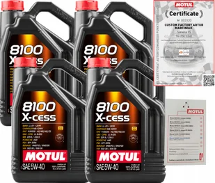 Motul 8100 X-cess 5W40 A3/B4 20L Bmw LL-01 Vw 502 00/ 505 00 Zawieszka - Oleje silnikowe - miniaturka - grafika 1