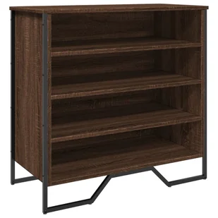 vidaXL Stojak na buty brązowy dąb 80x38x78 cm materiał drewnopochodny - Szafki na buty vidaXL Stojak na buty brązowy dąb 80x38x78 cm materiał drewnopochodny - Szafki na buty - miniaturka - grafika 1