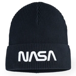 Cool Club, Czapka chłopięca, prążkowana, granatowa, NASA - Czapki dla dzieci - miniaturka - grafika 1