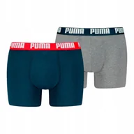 Majtki męskie - PUMA BOKSERKI MĘSKIE MAJTKI BOXER 2P SZARE/GRANATOWE r.L - miniaturka - grafika 1