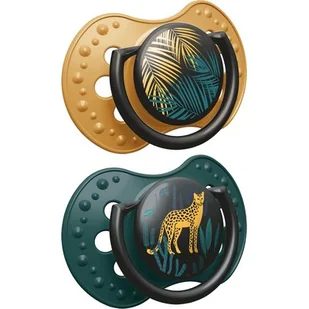 Lovi Smoczek silikonowy dynamiczny 18m+ Jungle Vibes Boy - Smoczki uspokajające - miniaturka - grafika 1