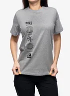 Koszulki i topy damskie - Koszulka bawełniana damska Salomon Logo Combo S/S - heather grey - miniaturka - grafika 1