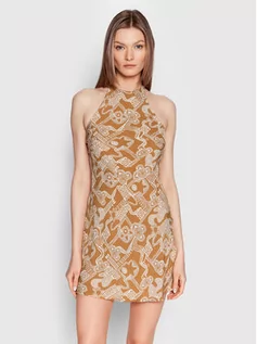 Sukienki - Glamorous Sukienka letnia AN4201 Brązowy Regular Fit - grafika 1