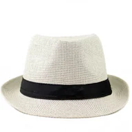 Czapki męskie - KAPELUSZ damski męski SŁOMKOWY hawana letni PANAMA - miniaturka - grafika 1