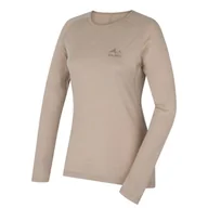 Koszulki sportowe damskie - Damska koszulka Husky Merow L Rozmiar: XL / Kolor: beżowy - miniaturka - grafika 1