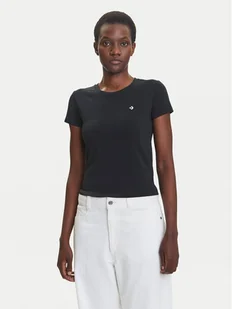 Converse T-Shirt 10027252-A02 Czarny Slim Fit - Koszulki i topy damskie - miniaturka - grafika 1