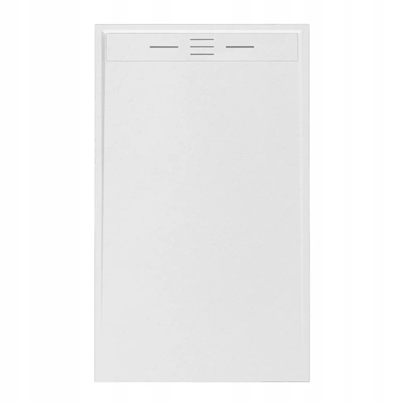 BRODZIK PRYSZNICOWY STRUKTURA KAMIENIA PROSTOKĄTNY DEKO BIAŁY 150x90 CM