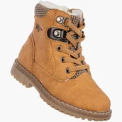 Buty dla dziewczynek - Trzewiki Dziecięce Ekoskóra Ocieplane Na Zamek Zimowe Brązowe Wojtyłko 1Z25059V Brązowy 30 - miniaturka - grafika 1