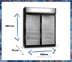 Szafa chłodnicza przeszklona SCh-SR 1600 /AG ECOline RAPA - Szafy i witryny chłodnicze - miniaturka - grafika 2