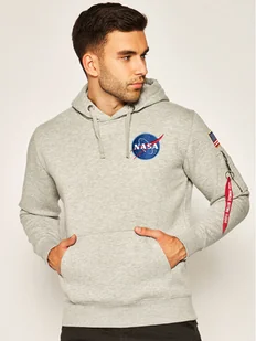 Alpha Industries Bluza Space Shuttle 178317 Szary Regular Fit - Bluzy męskie - miniaturka - grafika 1