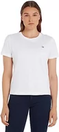Koszulki i topy damskie - Tommy Jeans Damska koszulka TJW Regular Jersey C Neck, biały, 3XL - miniaturka - grafika 1