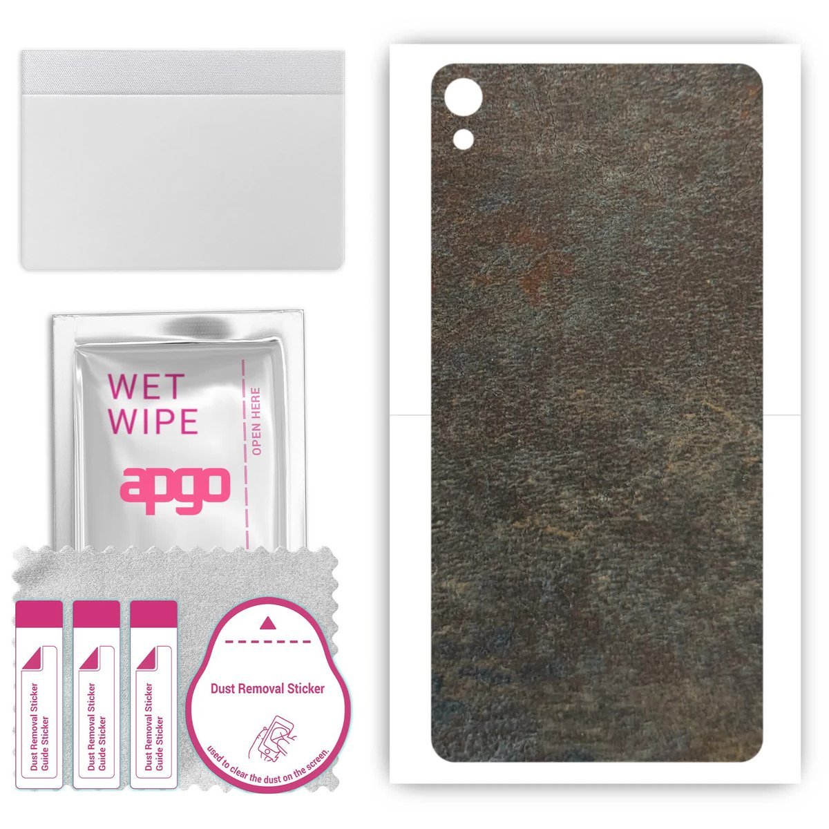 Folia naklejka skórka strukturalna na TYŁ do Sony Xperia L1 - Kamień Księżycowy - apgo SKINS