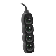 Listwy zasilające - Tracer Listwa zasilająca Przedłużacz Power Cord3 m 4 black - T (TRALIS44615) - miniaturka - grafika 1