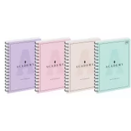 Zeszyty szkolne - Inter-druk Kołozeszyt B5/100K kratka Academy Pastel (5szt) - - miniaturka - grafika 1