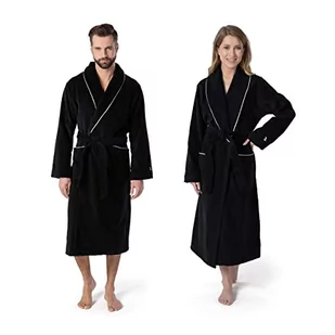 Möve Möve Homewear szalik welur w rozm. XL ze 100% bawełny, czarny 272020925_XL_199 - Apaszki i szaliki damskie - miniaturka - grafika 1