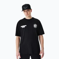 Koszulki męskie - Koszulka męska New Era NBA Large Graphic BP OS Tee Brooklyn Nets black - miniaturka - grafika 1