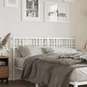 Pozostałe meble ogrodowe - vidaXL vidaXL Metalowe wezgłowie, białe, 160 cm - miniaturka - grafika 1