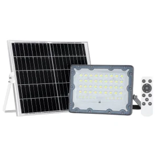 Ogrodowa lampa solarna Tiara SLR-21387-100W Italux LED 100W 4000K IP65 szara - Lampy ogrodowe - miniaturka - grafika 1