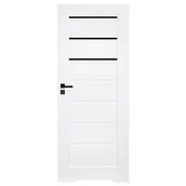 Drzwi wewnętrzne - Drzwi łazienkowe z podcięciem PRIM białe 80 prawe - miniaturka - grafika 1