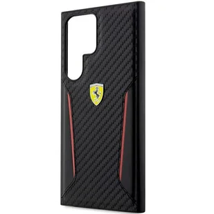 Ferrari FEHCS23LNPYK S23 Ultra S918 czarny/black hardcase Carbon Contrast Edges - Etui i futerały do telefonów - miniaturka - grafika 6