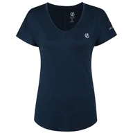 Koszulki sportowe damskie - Koszulka damska Dare 2b Vigilant Tee Rozmiar: XXXL / Kolor: niebieski/czarny - miniaturka - grafika 1