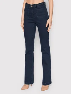 Morgan Jeansy 221-PSVEN Granatowy Bootcut Fit - Spodnie damskie - miniaturka - grafika 1
