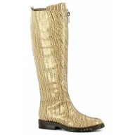 Kozaki damskie - Beżowe kozaki damskie skórzane CARINII - Carinii - miniaturka - grafika 1