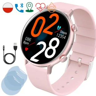 Rubicon Play Różowy - Smartwatch - miniaturka - grafika 1