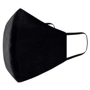 Maseczka wykonana z bawełny - dziubek - czarna gładka - EM Men's Accessories - Maseczki ochronne i antywirusowe - miniaturka - grafika 1