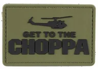 Odzież taktyczna i umundurowanie - Naszywka 3D - Get to the Choppa Olive (GFT-30-018033) G GFT-30-018033 - miniaturka - grafika 1