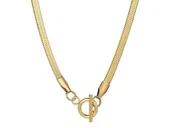 Naszyjniki - Elegancka Żmijka 42Cm Snake 4Mm Z Ringiem Na Prezent - miniaturka - grafika 1