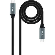 Pozostałe akcesoria sieciowe - NanoCable Nanocable Cable 10.01.2101 1 m Kabel USB do typu C Czarny przewód do ładowania i przesyłania danych 7 mm do smartfonów - miniaturka - grafika 1