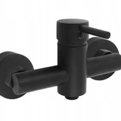 Baterie wannowe i prysznicowe - Bateria prysznicowa ścienna Estiva LENTINA Black czarna - miniaturka - grafika 1