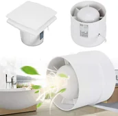 Wentylatory sufitowe - Wentylator wyciągowy Wentylator rurowy Wentylator sufitowy 100 mm Wentylator wkładany Wentylator rurowy z łożyskiem kulkowym do łazienki kuchni - miniaturka - grafika 1