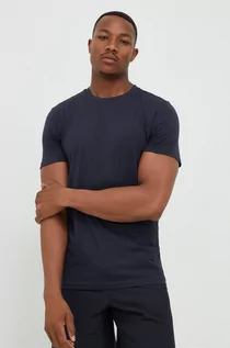 Koszulki męskie - Outhorn t-shirt bawełniany kolor granatowy gładki - grafika 1