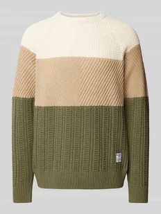 Sweter z dzianiny z fakturowanym wzorem model ‘CODY’ - Swetry męskie - miniaturka - grafika 1